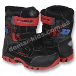 Детские термоботинки Super Gear B 195 / B 196 (черно-красные)